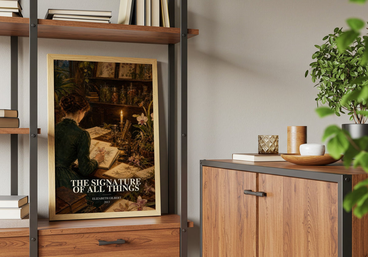 The signature of all things book watercolour illustration paper finish options – matte satin gloss