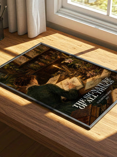 The signature of all things watercolour book poster framed on wall – historical fiction wall art