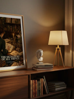 The signature of all things watercolour print on bookshelf – Elizabeth Gilbert fan gift