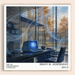 The Go Programming Language literary book poster by Brian W. Kernighan – framed literary art print