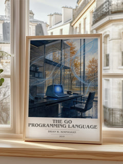 The Go Programming Language book cover poster colour and style options – Brian W. Kernighan book art