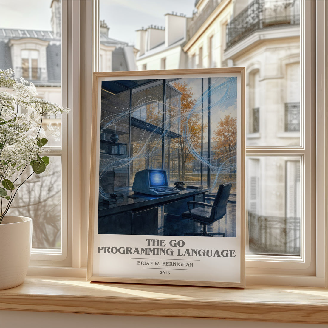 The Go Programming Language book cover poster colour and style options – Brian W. Kernighan book art