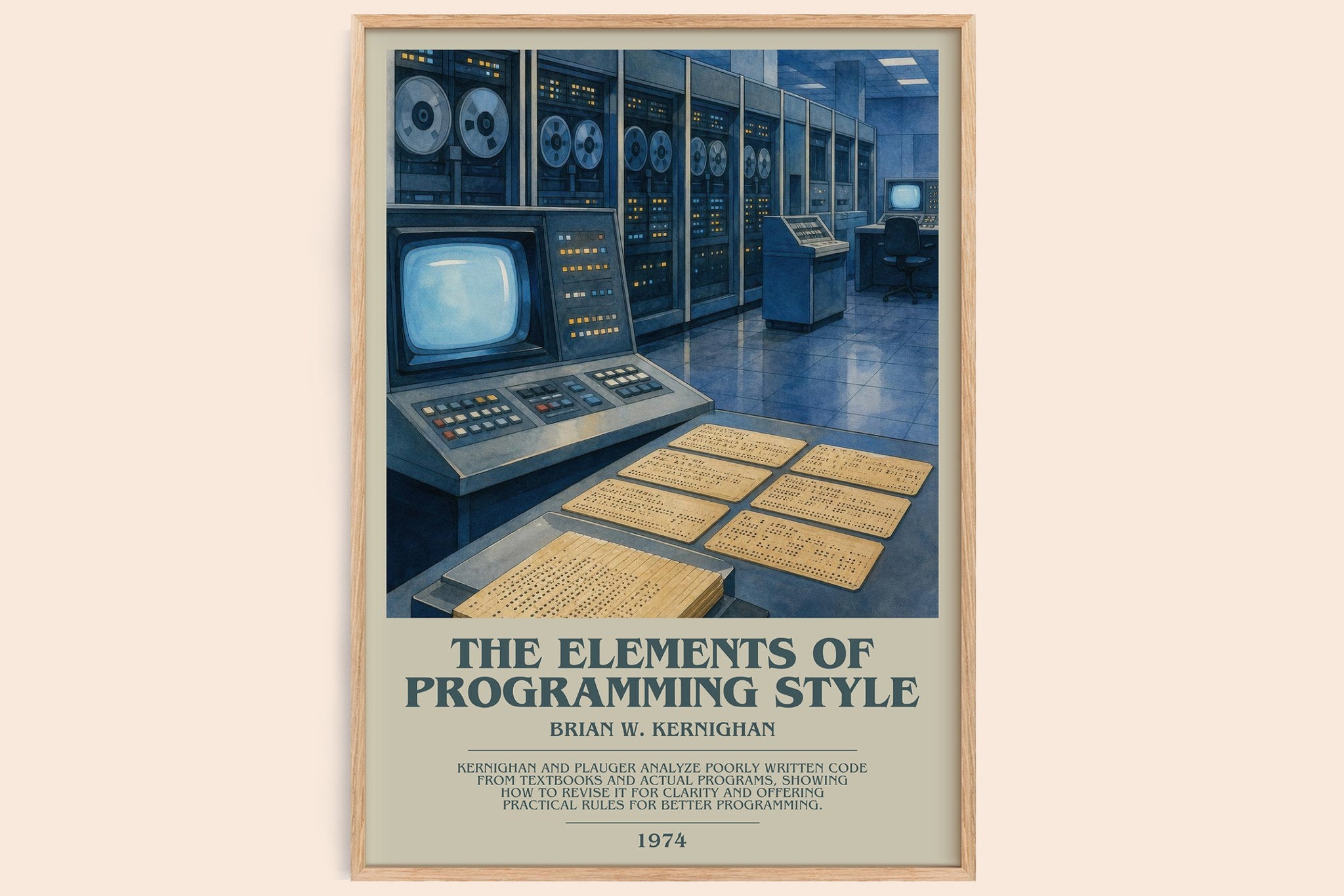 elements of programming style Bookish Wall Art by Brian W. Kernighan