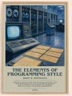 elements of programming style Bookish Wall Art by Brian W. Kernighan – image 1