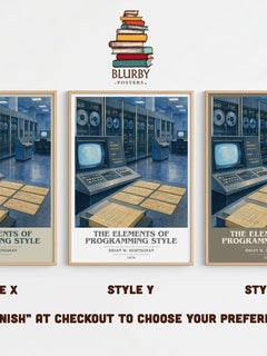 The elements of programming style book cover print in frame leaning in hallway – non fiction wall art