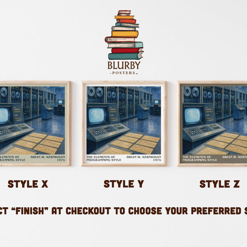 The elements of programming style literary print in frame leaning in hallway – non fiction wall art