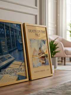 The elements of programming style watercolour print framed by window – literary home decor