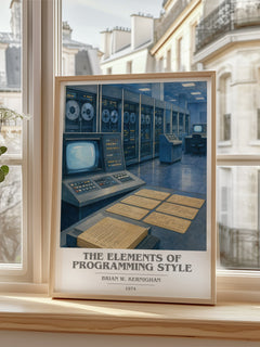 The elements of programming style book cover poster colour and style options – Brian W. Kernighan book art