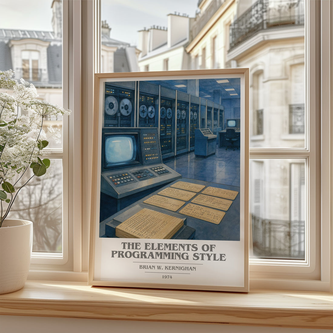 The elements of programming style book cover poster colour and style options – Brian W. Kernighan book art