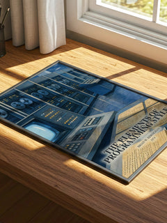 The elements of programming style watercolour book poster framed on wall – non fiction wall art