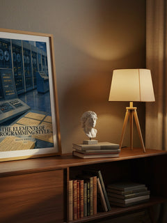 The elements of programming style watercolour print on bookshelf – Brian W. Kernighan fan gift