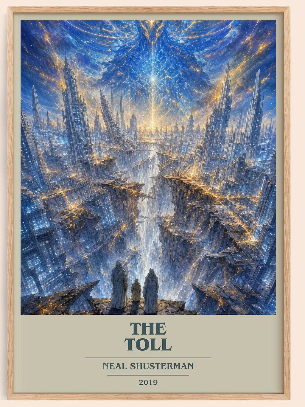 The Toll book cover book poster by Neal Shusterman – framed literary art print