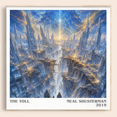 The Toll literary book poster by Neal Shusterman – framed literary art print