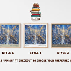 The Toll literary print in frame leaning in hallway – young adult wall art