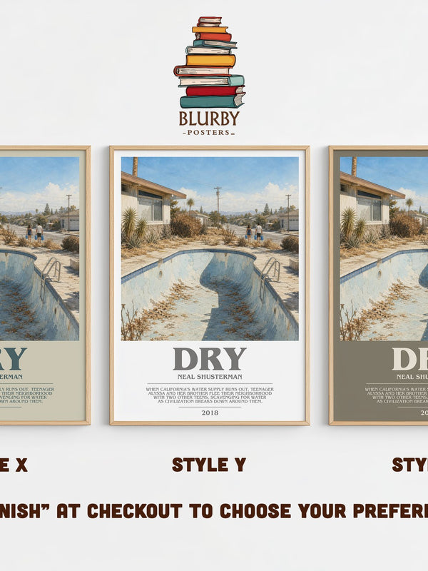 Dry bookish print in frame leaning in hallway – dystopian wall art