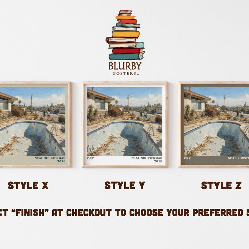 Dry literary print in frame leaning in hallway – dystopian wall art