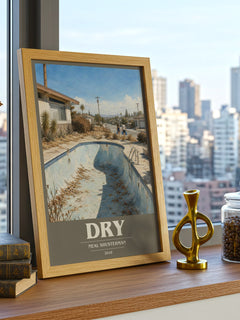 Dry book cover print framed by window – literary home decor