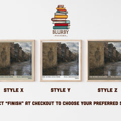 The Schwa was here literary print in frame leaning in hallway – young adult wall art