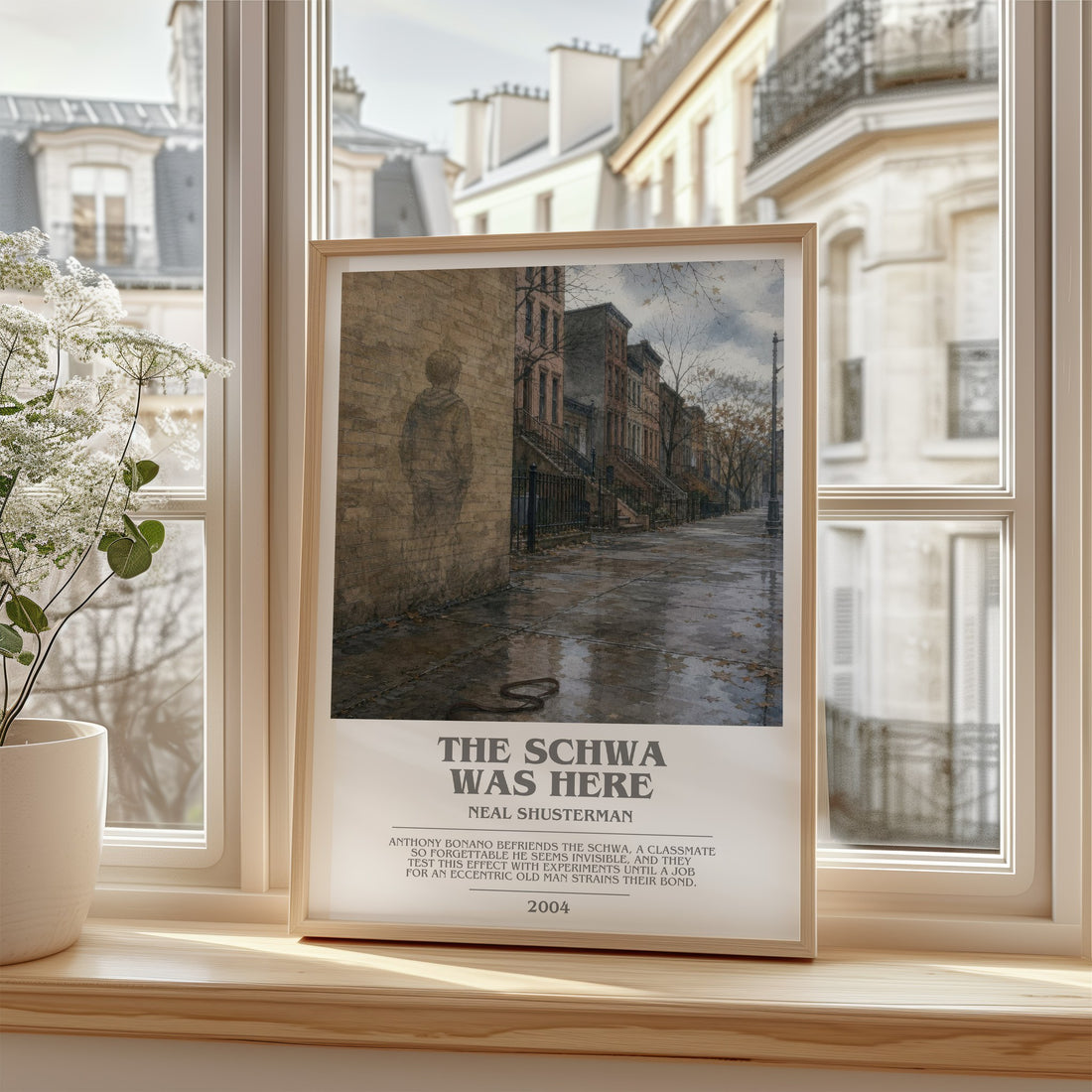 The Schwa was here bookish poster colour and style options – Neal Shusterman book art