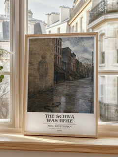 The Schwa was here book cover poster colour and style options – Neal Shusterman book art