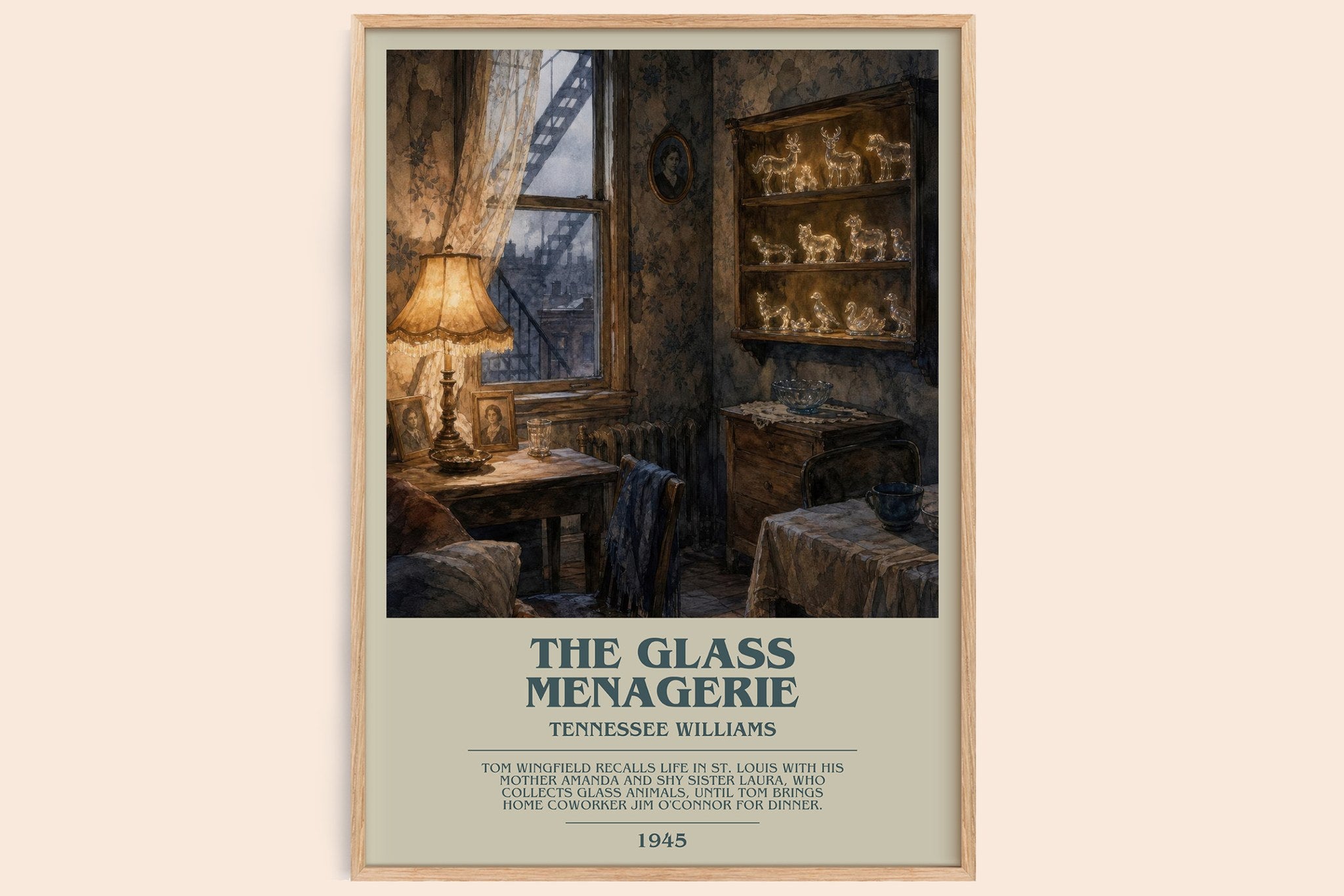 The Glass Menagerie Bookish Wall Art by Tennessee Williams