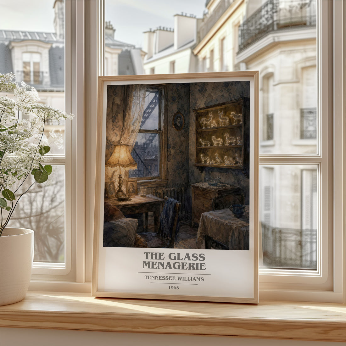 The Glass Menagerie book cover poster colour and style options – Tennessee Williams book art