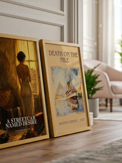 A Streetcar Named Desire watercolour print framed by window – literary home decor