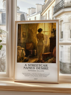 A Streetcar Named Desire bookish poster colour and style options – Tennessee Williams book art