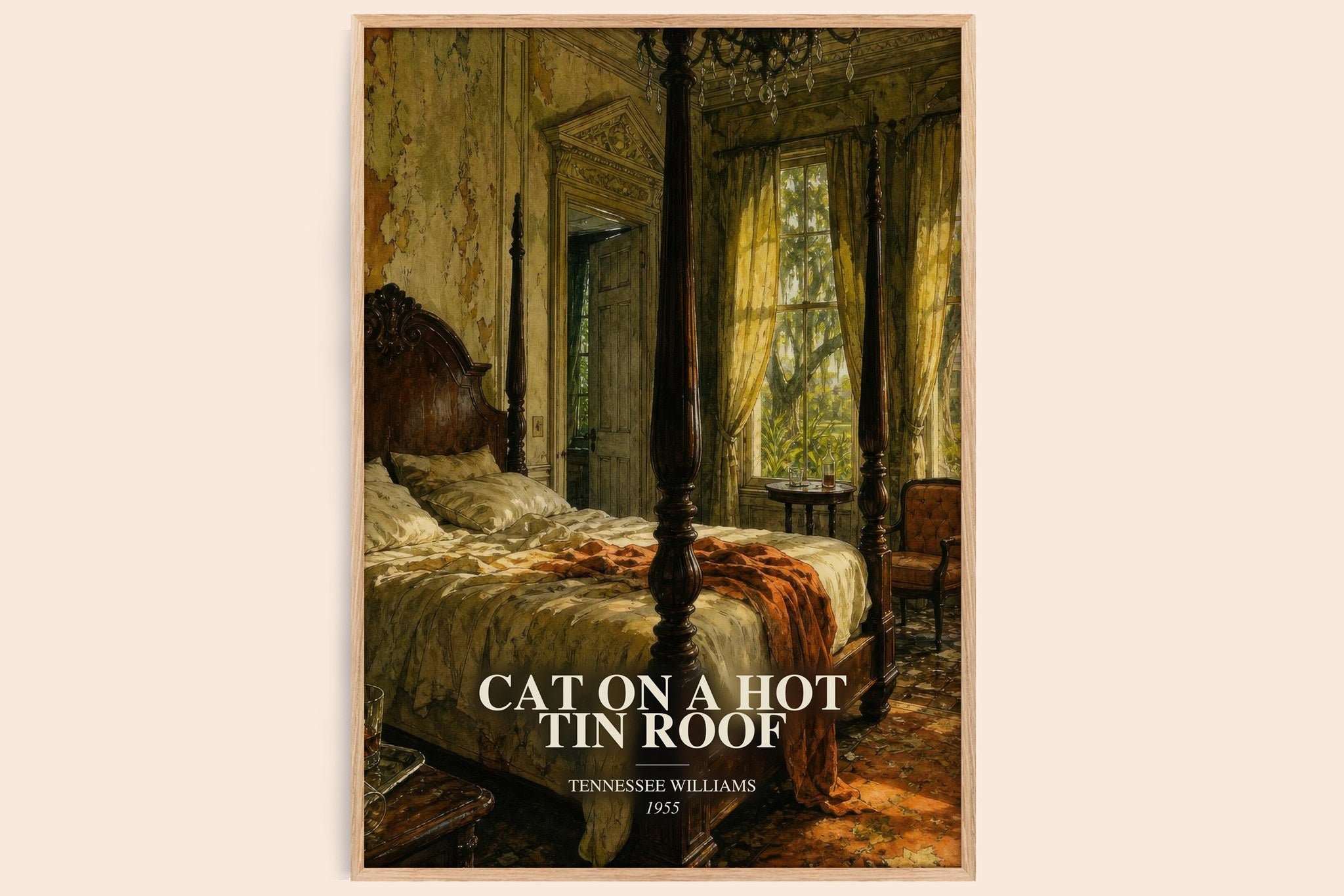 Cat on a Hot Tin Roof Book Watercolour Illustration by T. Williams
