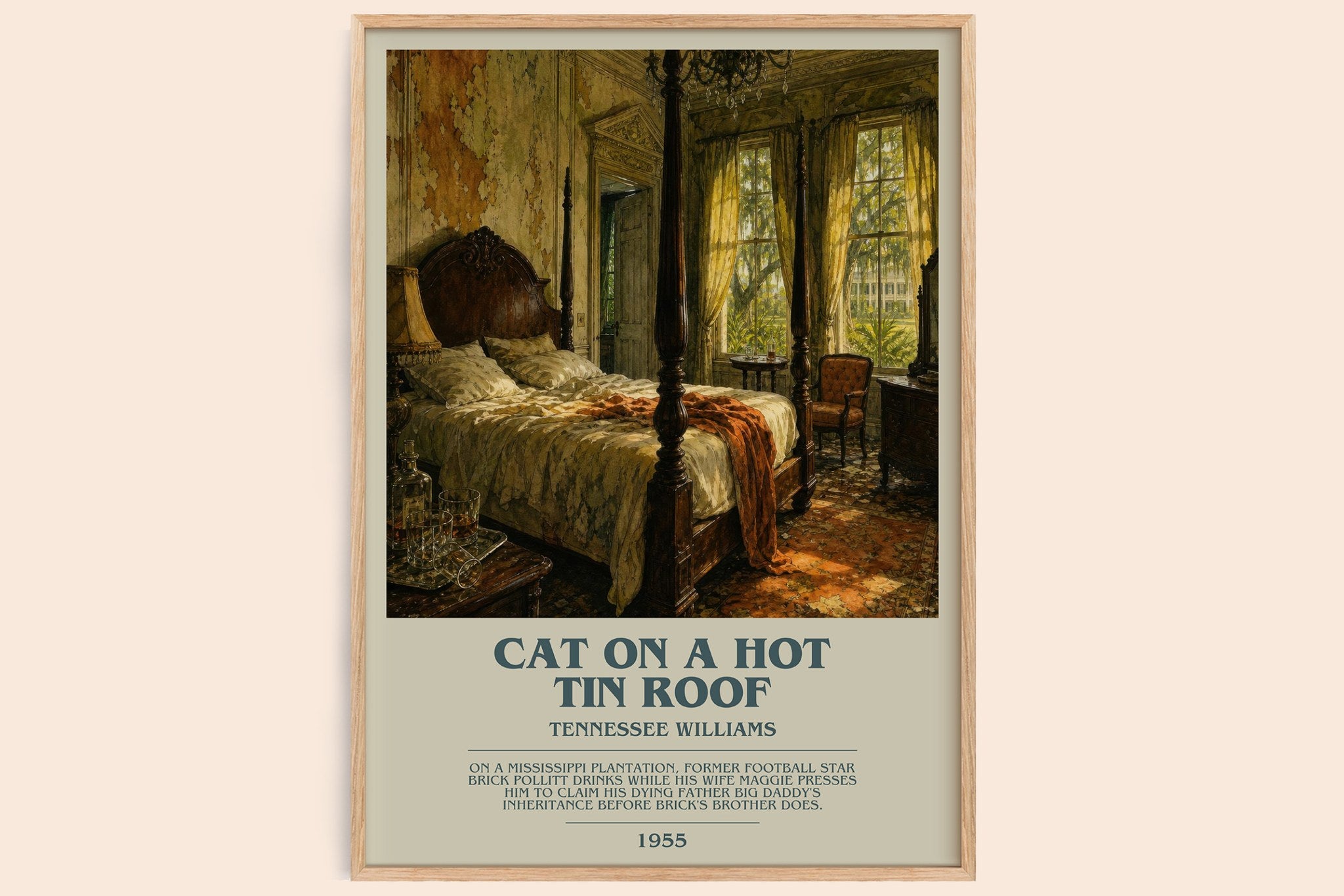 Cat on a Hot Tin Roof Bookish Wall Art by Tennessee Williams