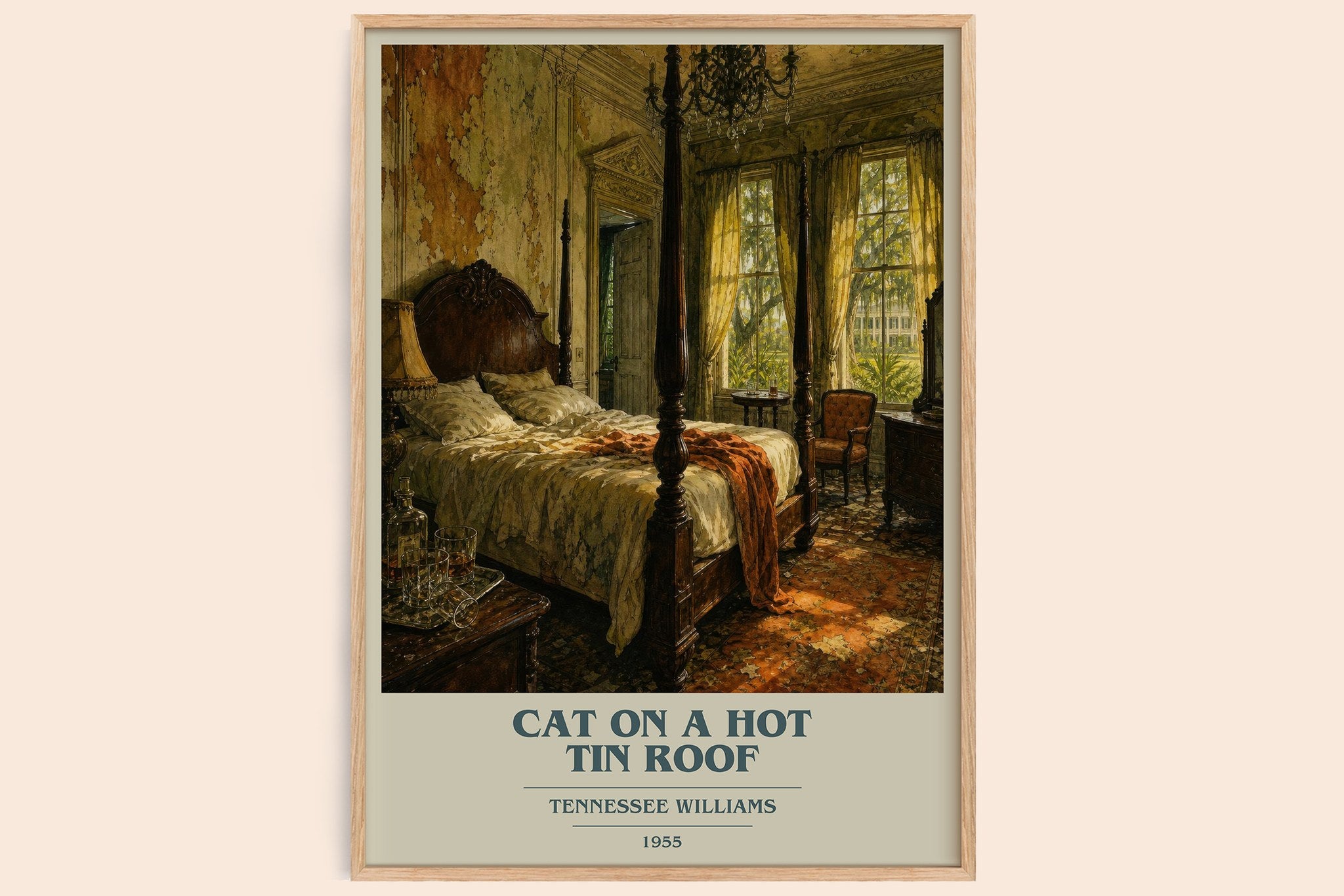 Cat on a Hot Tin Roof Book Cover Poster by Tennessee Williams