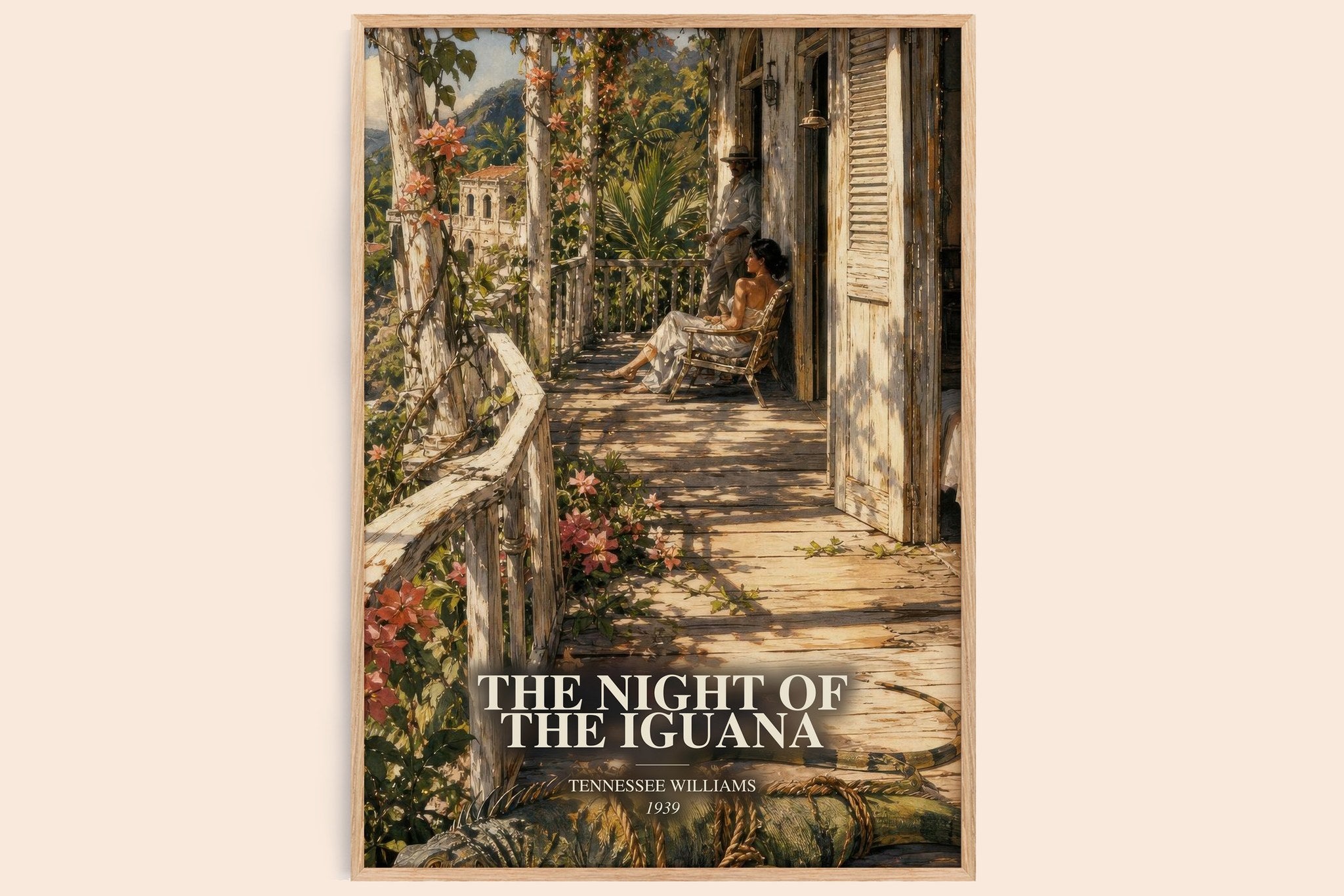 night of the iguana Book Watercolour Illustration by T. Williams