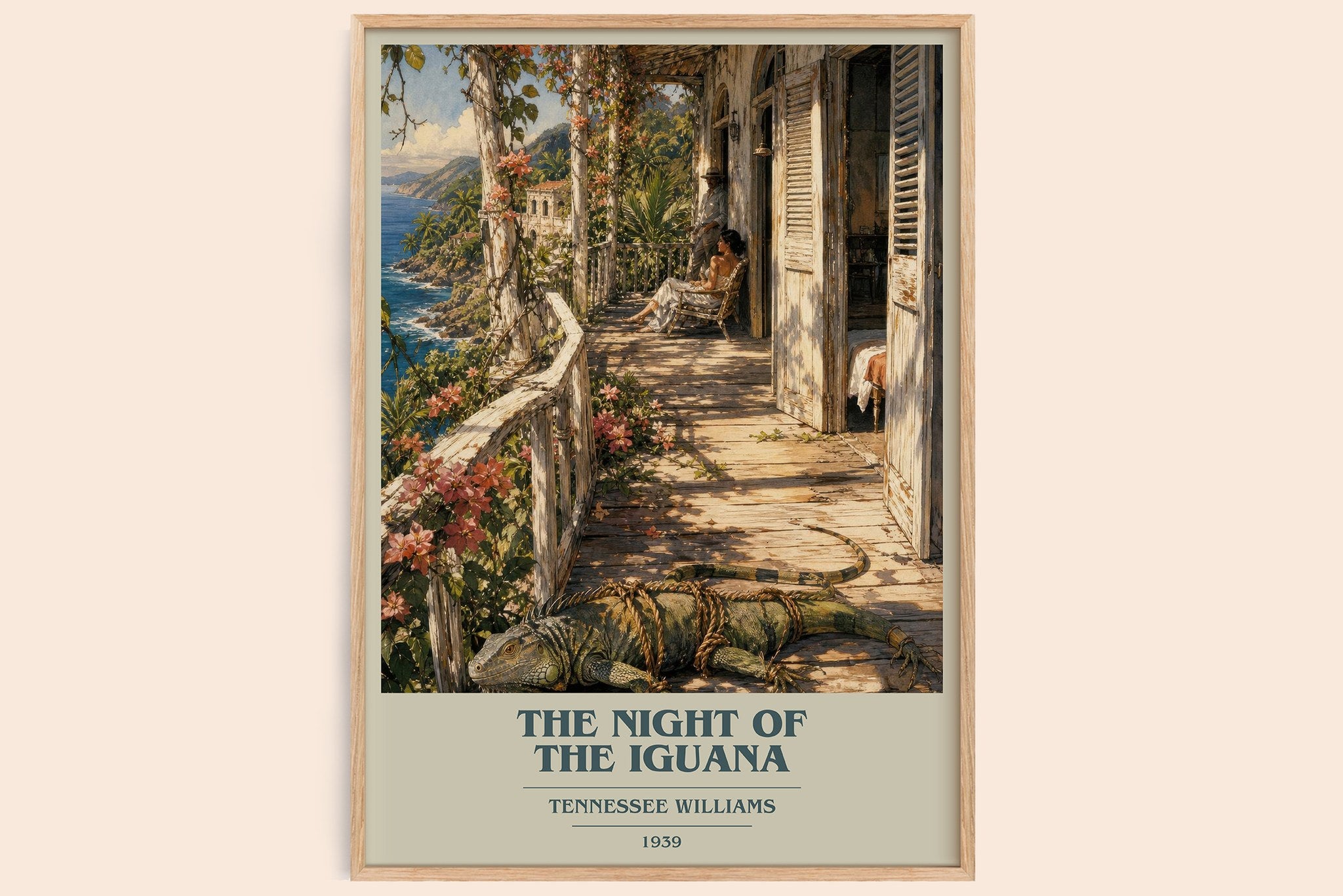 The night of the iguana Book Cover Poster by Tennessee Williams