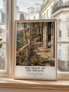 The night of the iguana book cover poster colour and style options – Tennessee Williams book art