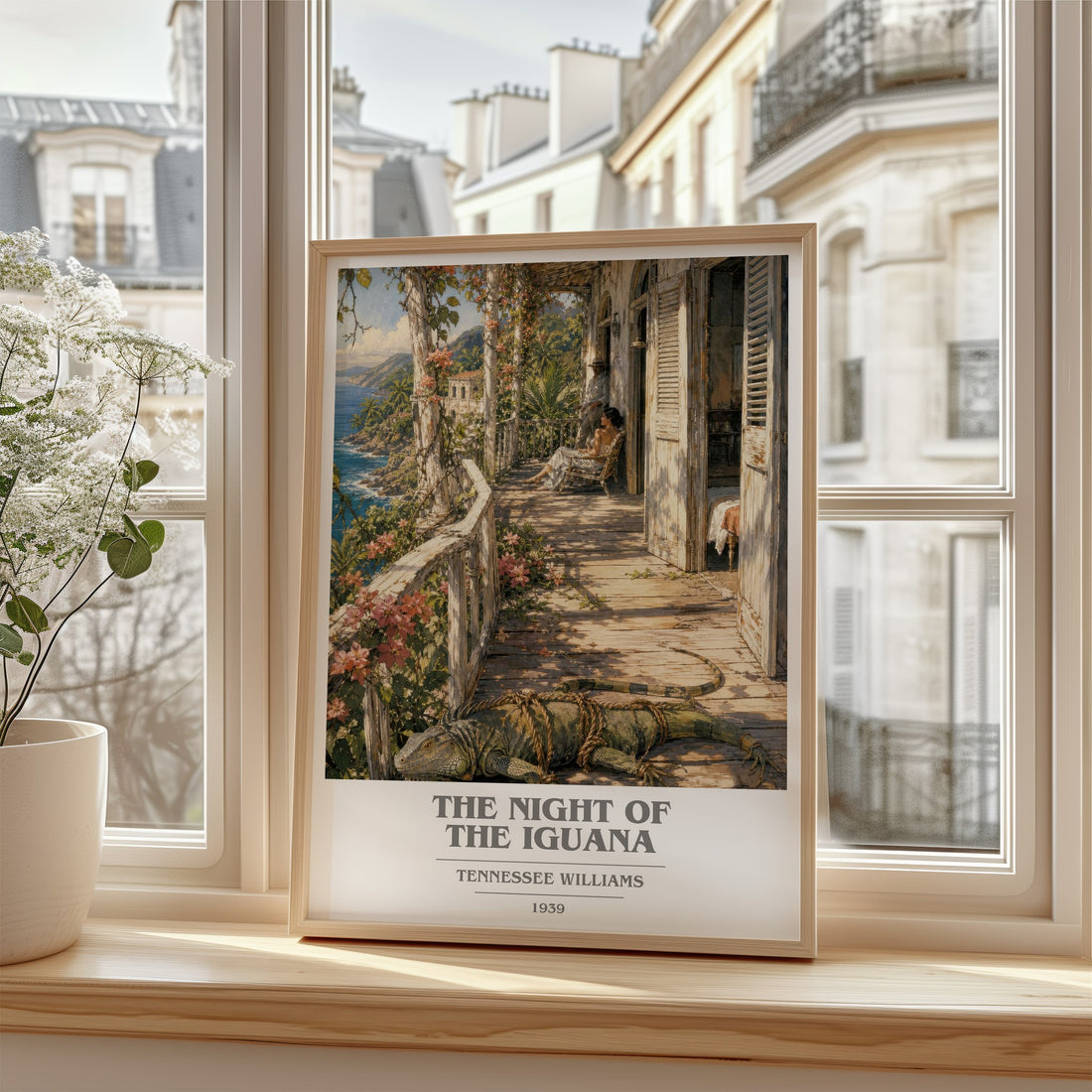 The night of the iguana book cover poster colour and style options – Tennessee Williams book art