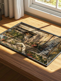The night of the iguana watercolour book poster framed on wall – literary fiction wall art