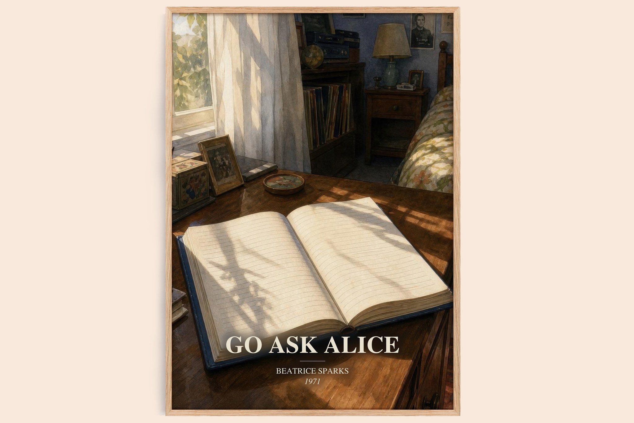 Go Ask Alice Book Watercolour Illustration by Beatrice Sparks