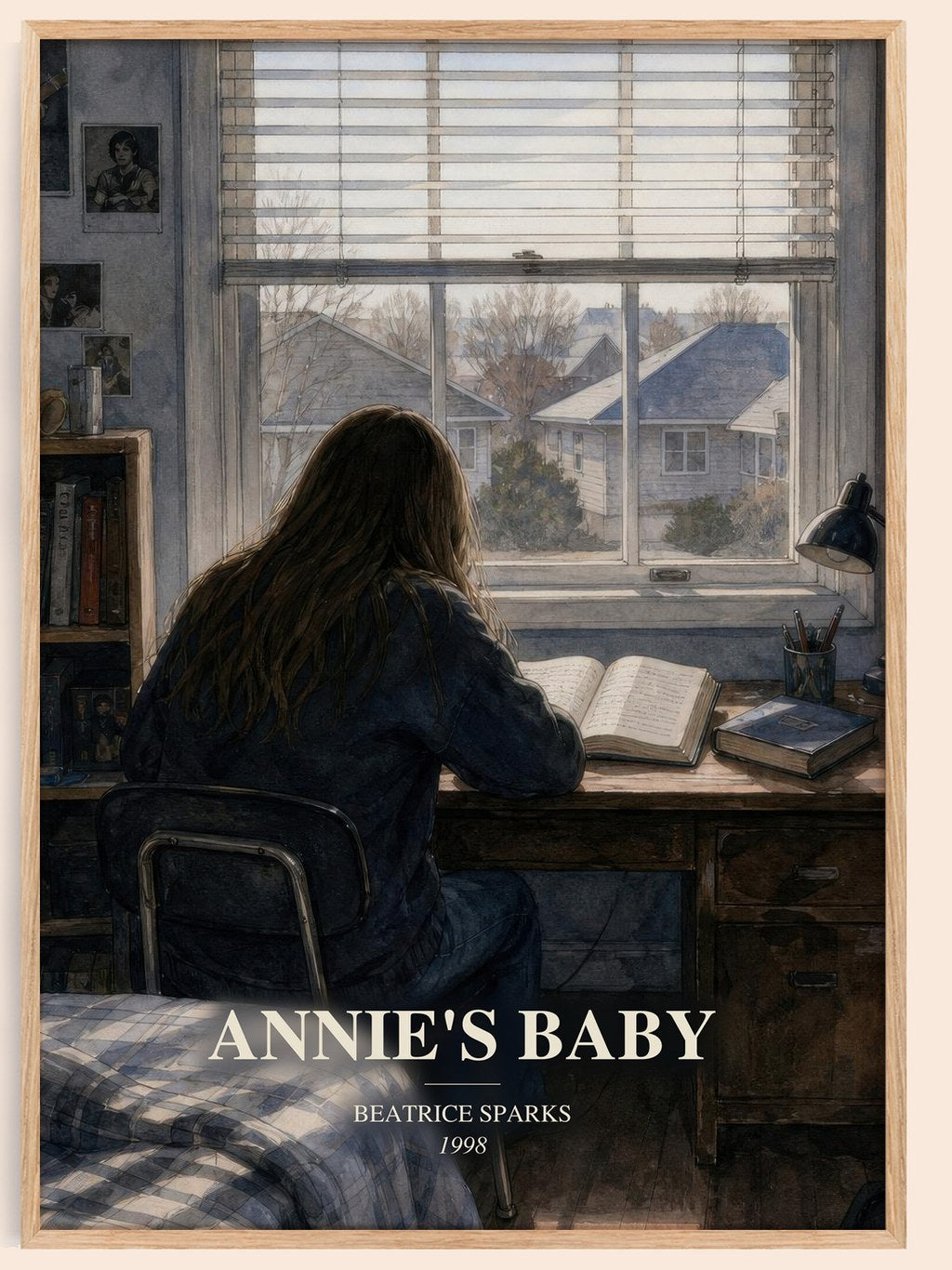 Annie's Baby watercolour book poster by Beatrice Sparks – framed literary art print