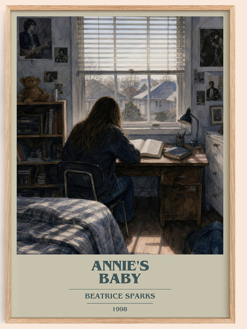 Annie's Baby book cover book poster by Beatrice Sparks – framed literary art print