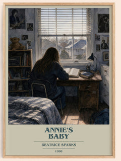 Annie's Baby book cover book poster by Beatrice Sparks – framed literary art print