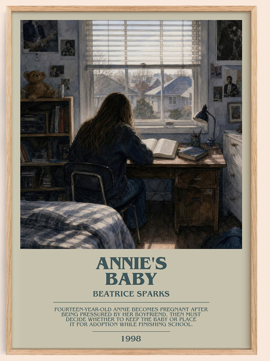 Annie's Baby bookish book poster by Beatrice Sparks – framed literary art print