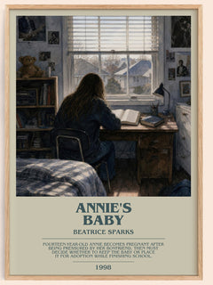 Annie's Baby bookish book poster by Beatrice Sparks – framed literary art print