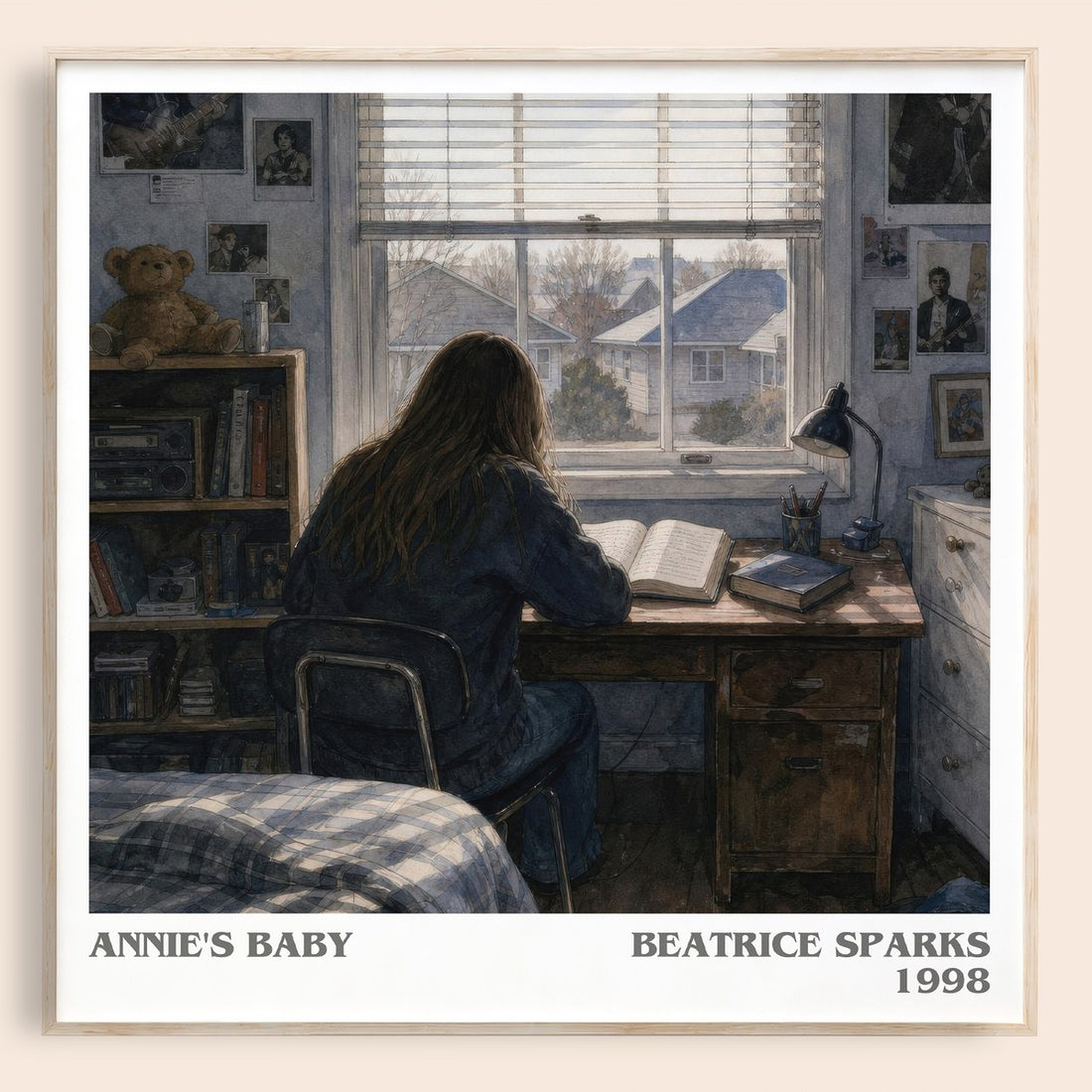 Annie's Baby literary book poster by Beatrice Sparks – framed literary art print