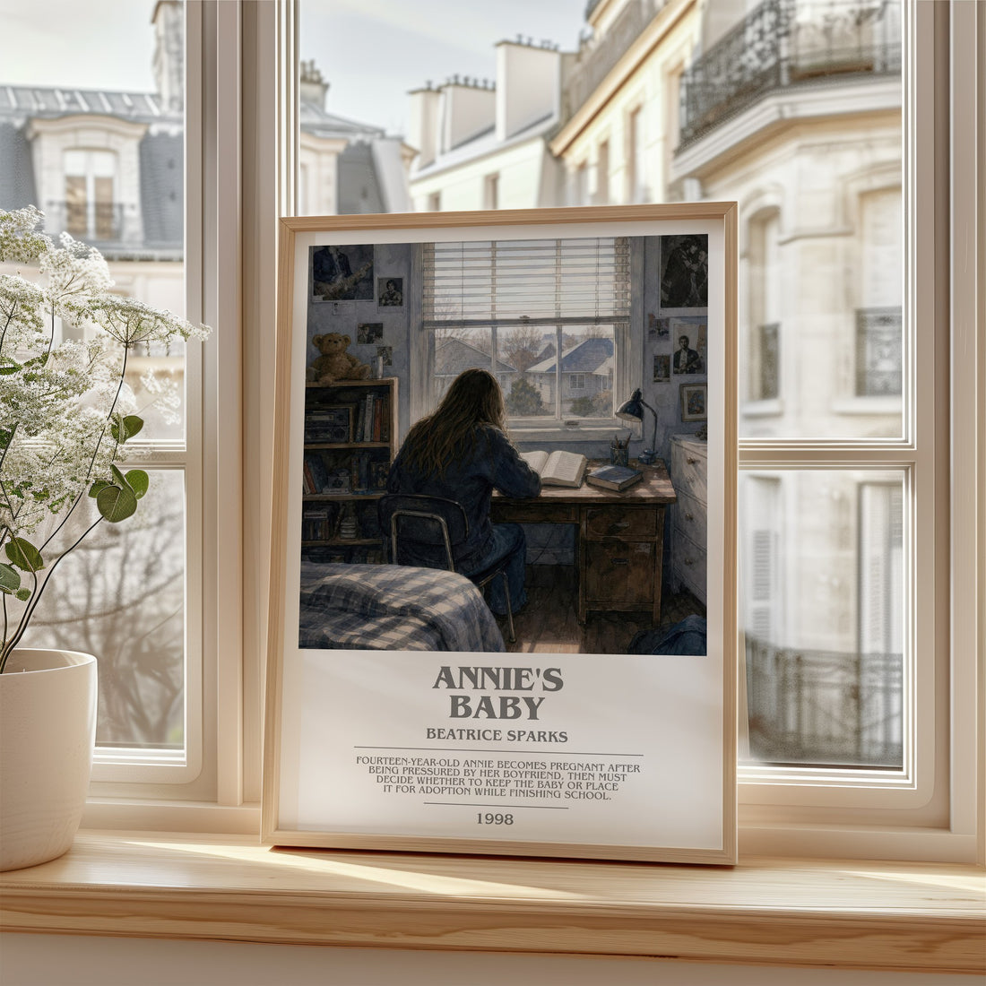 Annie's Baby bookish poster colour and style options – Beatrice Sparks book art