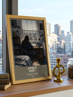 Annie's Baby book cover print framed by window – literary home decor