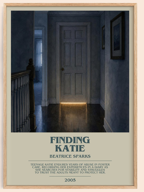 Finding Katie bookish book poster by Beatrice Sparks – framed literary art print