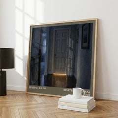 Finding Katie literary print framed by window – literary home decor
