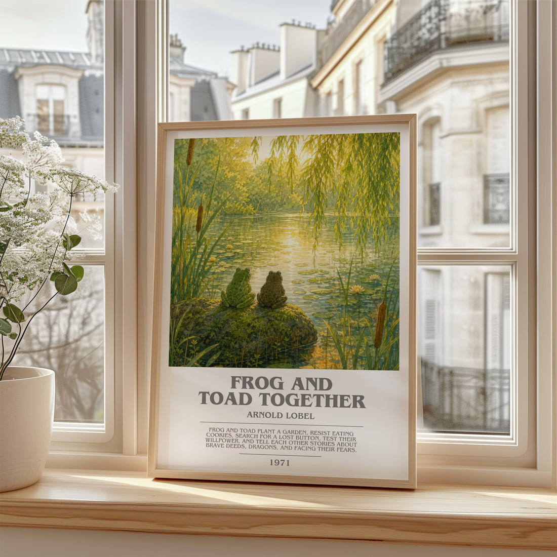 Frog and Toad Together bookish poster colour and style options – Arnold Lobel book art