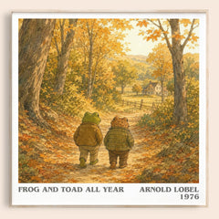 Frog and Toad All Year literary book poster by Arnold Lobel – framed literary art print