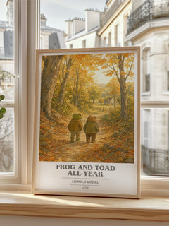 Frog and Toad All Year book cover poster colour and style options – Arnold Lobel book art